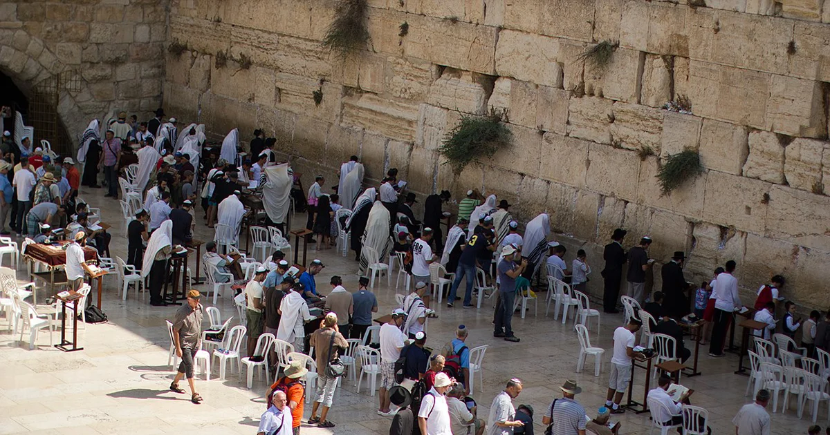 Die Westmauer, ein Überrest des Tempels in Jerusalem
