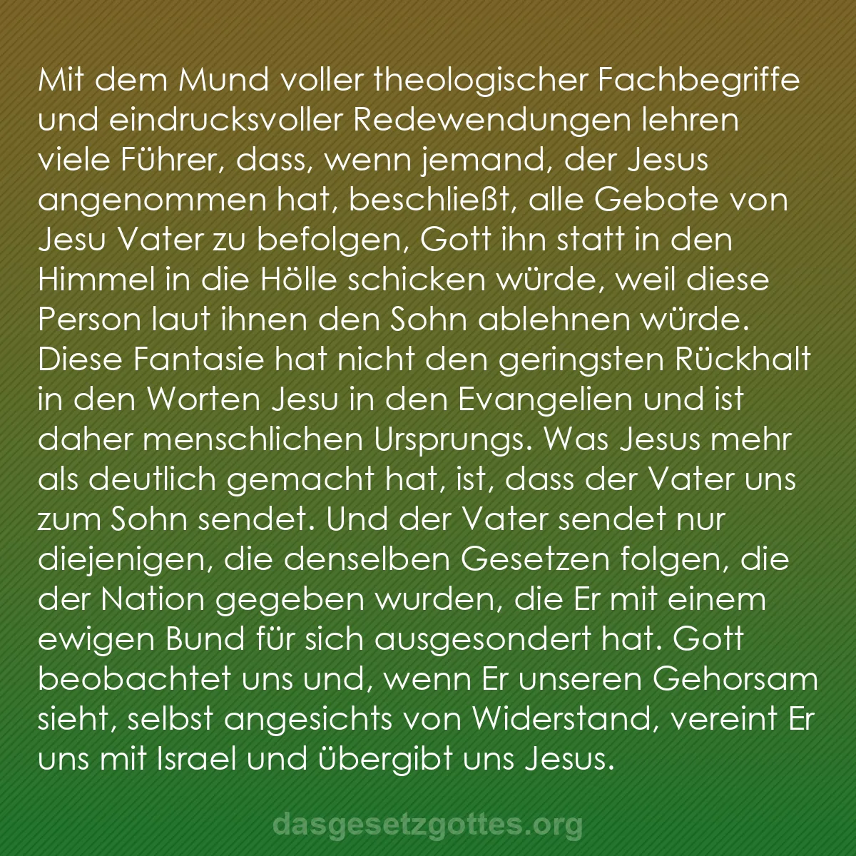 b0176 - Beitrag über das Gesetz Gottes: Mit dem Mund voller theologischer Fachbegriffe und eindrucksvoller...