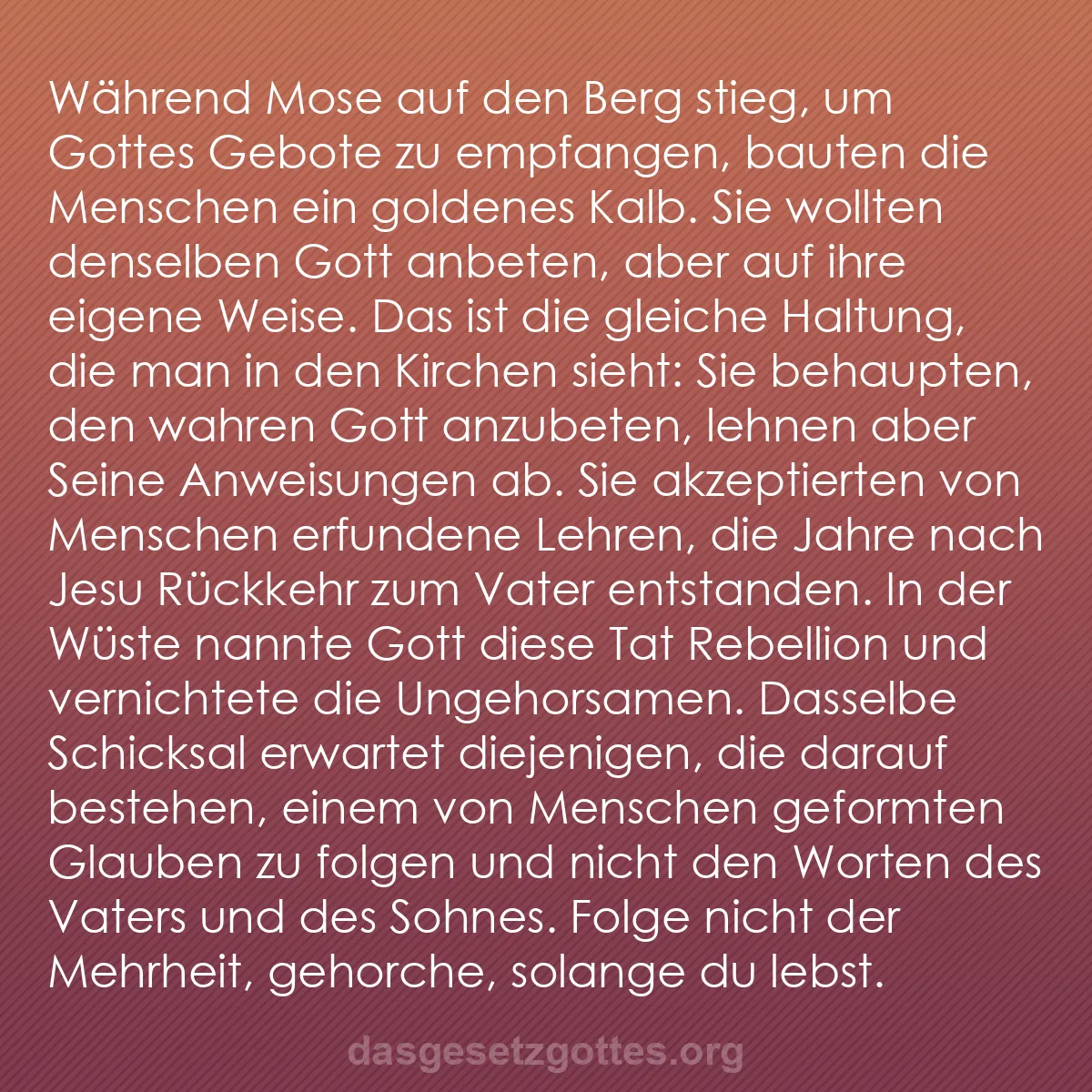 b0246 - Beitrag über das Gesetz Gottes: Während Mose auf den Berg stieg, um Gottes Gebote zu empfangen,...