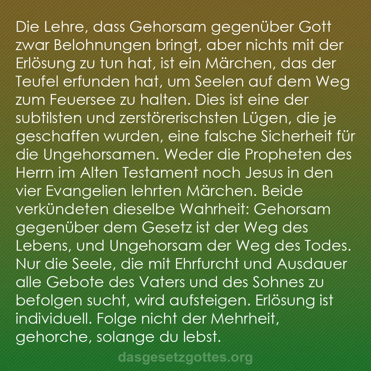 b0256 - Beitrag über das Gesetz Gottes: Die Lehre, dass Gehorsam gegenüber Gott zwar Belohnungen bringt,...