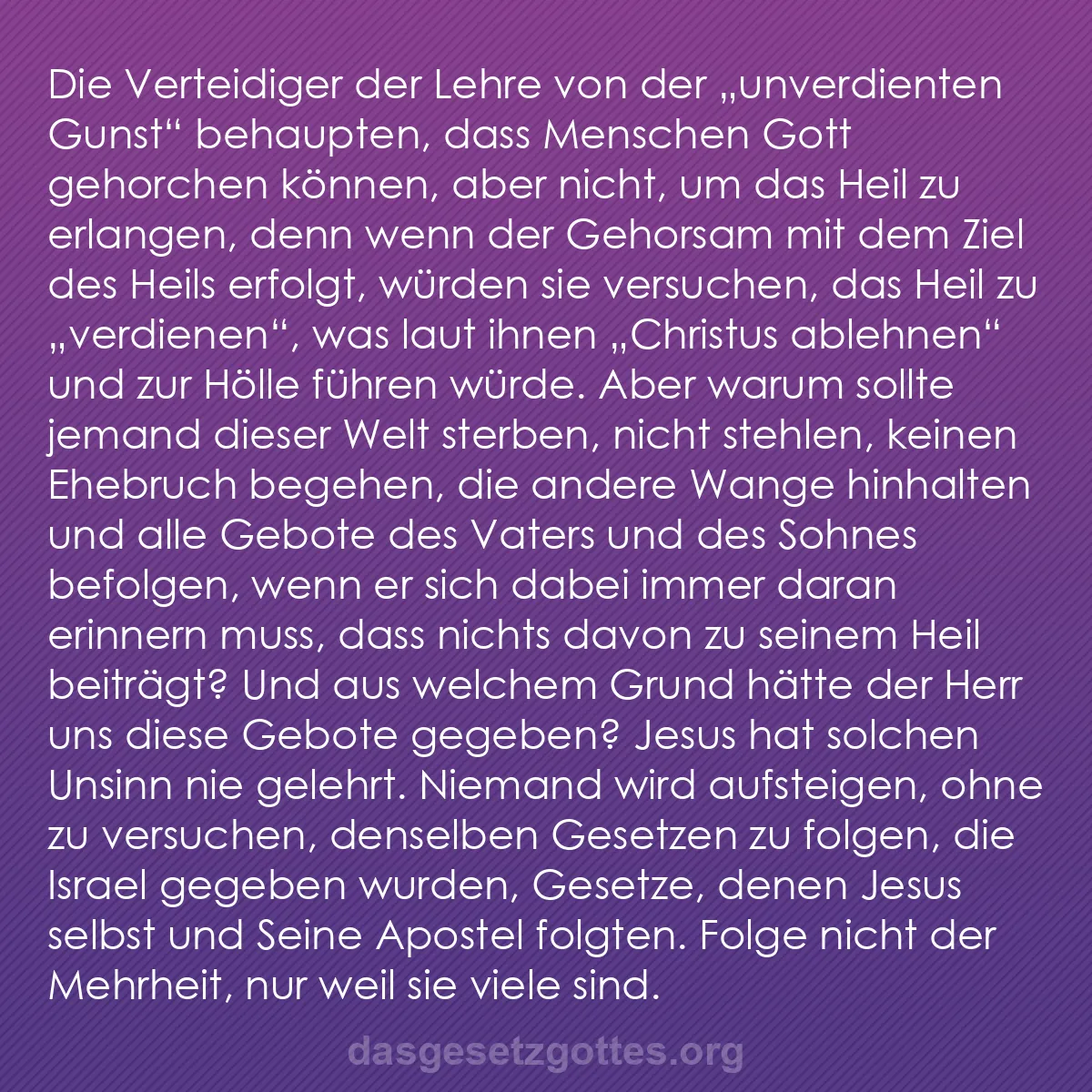 b0311 - Beitrag über das Gesetz Gottes: Die Verteidiger der Lehre von der „unverdienten gunst" behaupten,...