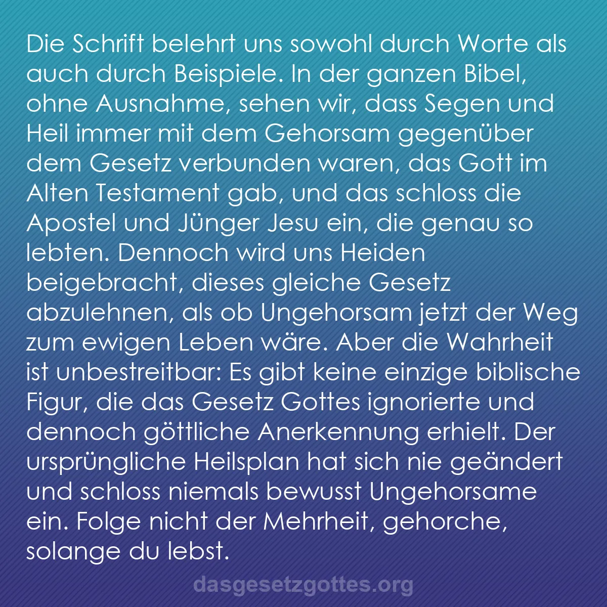 b0395 - Beitrag über das Gesetz Gottes: Die Schrift belehrt uns sowohl durch Worte als auch durch Beispiele....