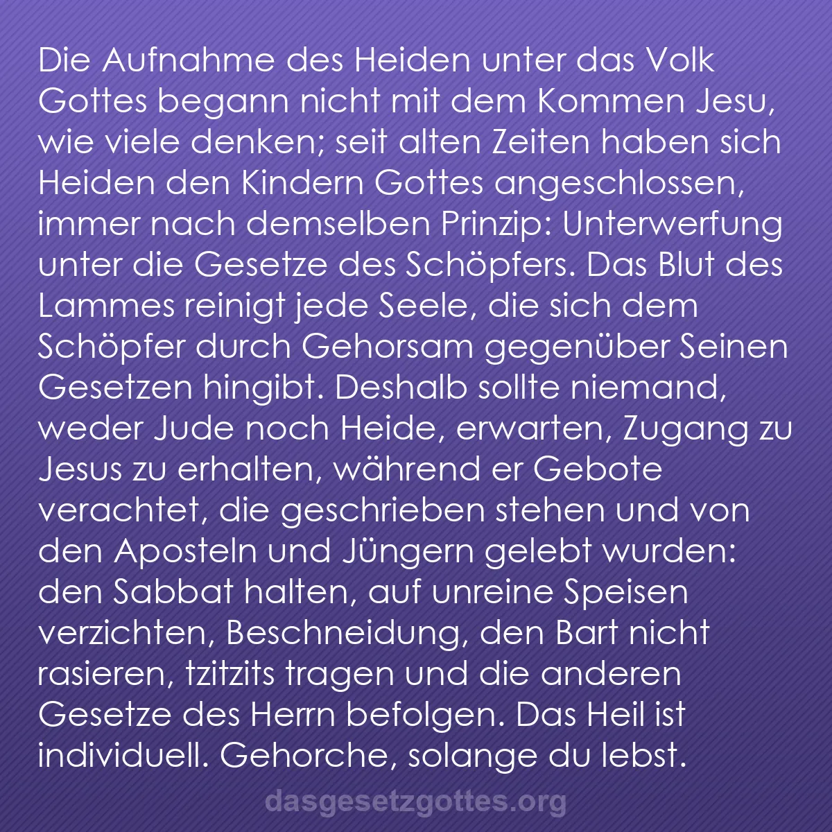b0478 - Beitrag über das Gesetz Gottes: Die Aufnahme des Heiden unter das Volk Gottes begann nicht mit...